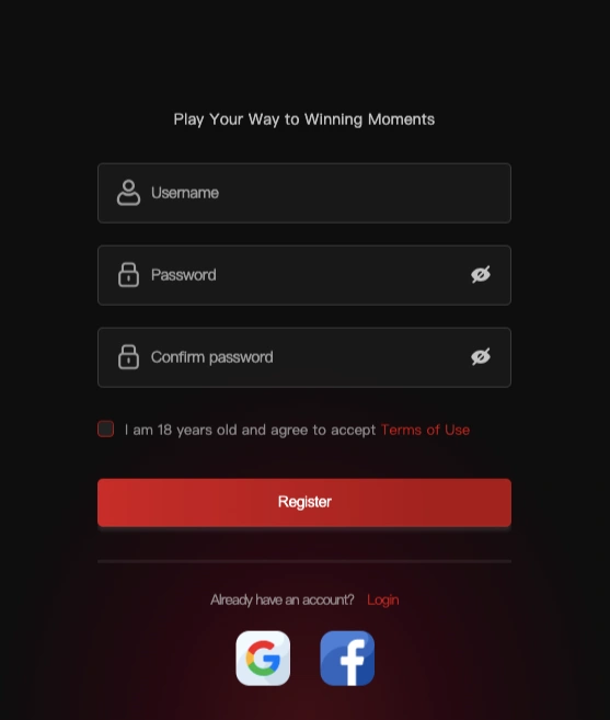 ph53 register page showing online casino account signup with login access games platform and mobile app download option